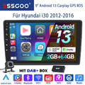 Für Hyundai i30 2012-2016 64G DAB+ Android13 Autoradio Carplay GPS Navi WIFI KAM