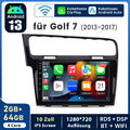 2+64G Android13 Für Golf VII 7 2013-2017 Autoradio Navi GPS CarPlay DAB WIFI SWC