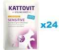 KATTOVIT Feline Diet Sensitive Nassfutter mit Huhn + Pute 24 x 85 g