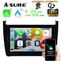 Für VW Polo 6R 6C 9N 2008-2015 2+32GB Android 13 Autoradio GPS NAVI DAB+ Carplay