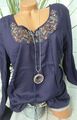 Sheego Bluse Tunika Shirt Gr. 40/42 bis 44/46 blau mit Muster (1 946) NEU