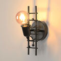 E27 Wandlampe Deckenleuchte Retro Vintage Schwarz Wand-Spot Industrie-Lampe Flur