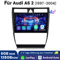 Carplay 6+128GB Für Audi A6 S6 RS6 C5 1997-2004 Android 13 Autoradio GPS DSP DAB