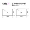 Kamin Glasbodenplatte Vorlegeplatte Kaminplatte Funkenschutz 6 mm Glas Platte