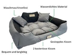 Hundebett Hundekissen Haustierbett KINGDOG Wasserdichtes Material + Free versand⭐⭐⭐⭐⭐ ✅ PREMIUM ✅ 6 Größen, 8 Farben ✅ Film verfügbar