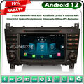 8-Kern 64GB Android 13 GPS Autoradio Navi Mercedes CLC/G/C Klasse W203 W463 Wifi