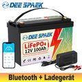 12V 100AH LiFePO4 Lithium Batterie Akku Bluetooth 100A BMS Solar batterie RV