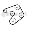 CONTINENTAL CTAM Keilrippenriemensatz 6PK1205K1 für OPEL ASTRA Caravan P10 ADAM