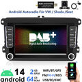 DAB+ 2+64G Android Autoradio Carplay GPS Für VW Golf 5 6 Polo 6R Touran +MIK KAM