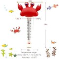 Schwimmendes Poolthermometer schwimmendes Wasserthermometer Cartoon Form klare S