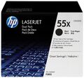 HP 55X 2er-Pack Schwarz Original LaserJet Tonerkartusche mit hoher Reichweite