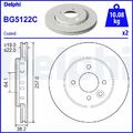 2x DELPHI BG5122C Bremsscheibe