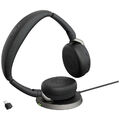 Jabra Evolve2 65 Flex Link380c MS + Ladepad Computer  On Ear Headset Bluetoot...