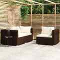 Gartenmöbel 3-tlg. Poly Rattan Sofa Lounge Sitzgruppe mehrere Auswahl vidaXL