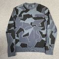 Fred Perry x Arktis Sweatshirt Herren mittelblau schwarz Camouflage Pullover Camouflage