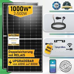 1000W Balkonkraftwerk mit Hoymiles 800W-2T Upgradefähiger WIFI Wechselrichter🎄Photovoltaik Solaranlage ☀️HMS 800W ⚡WIFI