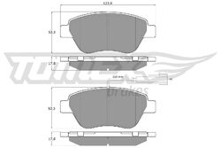 TOMEX Brakes Bremsbelagsatz Scheibenbremse TX 14-44 für FIAT PUNTO 500 QUBO 16V