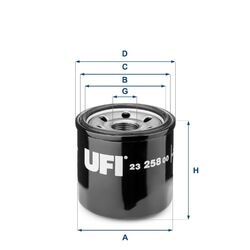 Ölfilter UFI 23.258.00 für FORD Econovan Kastenwagen (KAA) Econovan (KBA, KCA)