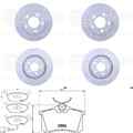 HELLA PAGID BREMSENSET VORNE + HINTEN passend für VW GOLF 4 AUDI A3 LEON OCTAVIA