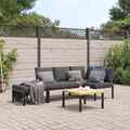 Gartenmöbel Sofa Gartenbank Garnitur Lounge Sitzgruppe 3-tlg. Aluminium vidaXL