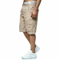 Herren Shorts Bermuda Cargo Pants Vintage Casual Sommer Capri Kurze Hose 2024