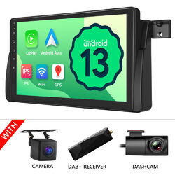 DAB+CAM+DVR+Für BMW E46 Android 13 E46A13 9"Autoradio CarPlay GPS Navi Bluetooth