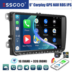 Carplay Android 13 32G Autoradio RDS GPS Kam Für VW GOLF 5 6 Touran Jetta Caddy