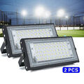 2X 50W LED Fluter Außen Strahler Flutlicht Scheinwerfer Garten Lampe Baustrahler