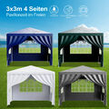 Pavillon Wasserdicht 3x3/3x4/3x6m Abnehmbar Partyzelt Gartenzelt UV Schutz Neu