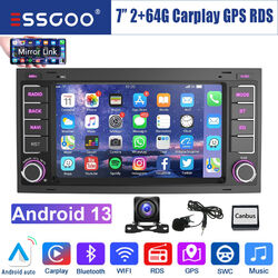 Autoradio 2+64G Carplay Für VW T5 Transporter Multivan Touareg GPS Android13 Kam