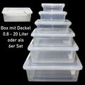 Aufbewahrungsbox mit Deckel 0,8-20 L Kunststoffbox Plastikbox Box Transparent N