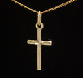 925 ECHT SILBER, GOLD pl.  *** Kreuzkette Kleiner Kreuz Anhänger 20 mm, Kette