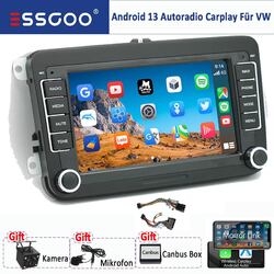 Autoradio Android 13 GPS NAVI Carplay Für VW GOLF 5 6 Touran Polo Passat Tiguan