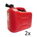 2x Benzinkanister 20 Liter ROT NEU Benzin-Kanister Diesel 20L Kraftstoffkanister