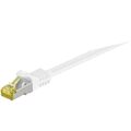 goobay Patchkabel RJ-45 SFTP, mit Cat 7 Rohkabel, Kabel, weiß