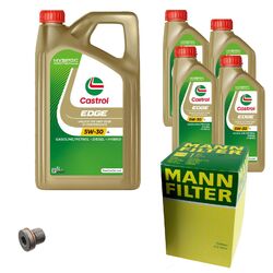 MANN-FILTER Ölfilter 9 L Castrol EDGE 5W-30 LL Titanium FST für Porsche Panamera