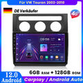 6+128G Carplay Android12 Autoradio Für VW Touran 2003-2010 GPS 8Kern Navi BT DAB