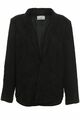 sheego Samt Blazer Jacke Jacket Gehrock Damen Schwarz Plusgröße Oversize