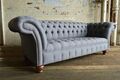 Chesterfield 3 Sitzer Designer Sofa Couch Polster Sofas Couchen Stoff Textil Neu