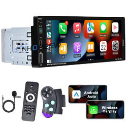 6.86" Autoradio 1 Din Touchscreen Wireless Apple Carplay Android Auto Bluetooth