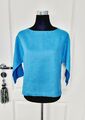 Entzückende Monsoon Bluse 100% Leinen Gr. S / M 170 next Leine hell-blau