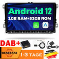 9" DAB+ Autoradio Carplay Android 12 GPS Navi Für VW Golf 5 6 Passat Polo Seat