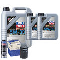 Motoröl 5W30 LIQUI MOLY Leichtlauf Special Tec 7L+MAHLE Ölfilter +Spülung