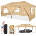 Pavillon 3X3m-3X6m Partyzelt Festzelt Gartenzelt UV-Schutz mit 4/6 Seitenteilen