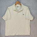 LACOSTE Herren Vintage Poloshirt Kurzarm Gr. L Polohemd Logo Polo Gelb