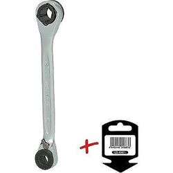 KS TOOLS GEARplus Mini-Bit-Umschalt-Ratschenringschlüssel, 1/4"x5/16"Die Nr.1* für Autoteile: Top-Preis-Leistungs-Verhältnis