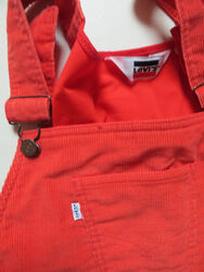 Levi's Cord Latzhose Gr. S ROT Ski Schnee Warm gefüttert ! Overall Made in USA !