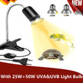 Heizlicht+Lampenhalter Terrarium Aquarium Wärmelampe UVA UVB Reptilien Strahler