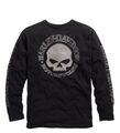 Harley-Davidson Men's Skull Long Sleeve Tee Black Gr. S - Herren Shirt Schwarz