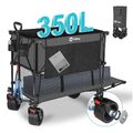 350L 150KG 4XL Doppel Bollerwagen Faltbar mit 2 Schichten Extra Breite Reifen